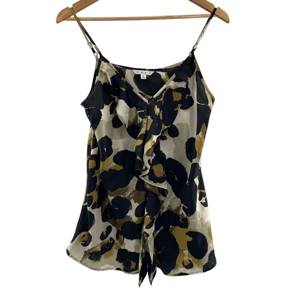 Cabi Ingenue Ruffle Cami Top Animal Print Spring Summer Flowy Size Medium #174 - Picture 2 of 10